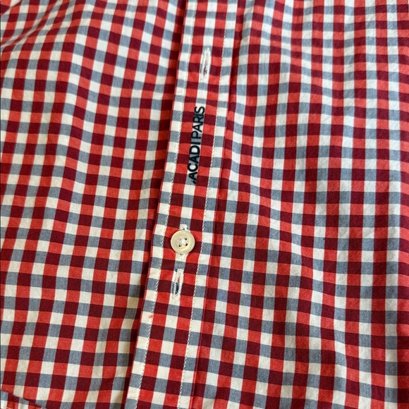Jacadi Red and White Checkered Gingham Kids Shirt, size 8 - Picture 4 of 7